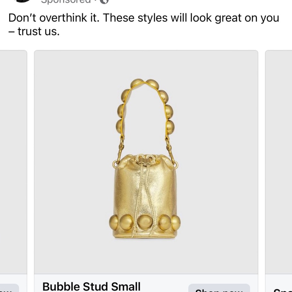 Rebecca Minkoff Gold Bubble Stud Small Bag